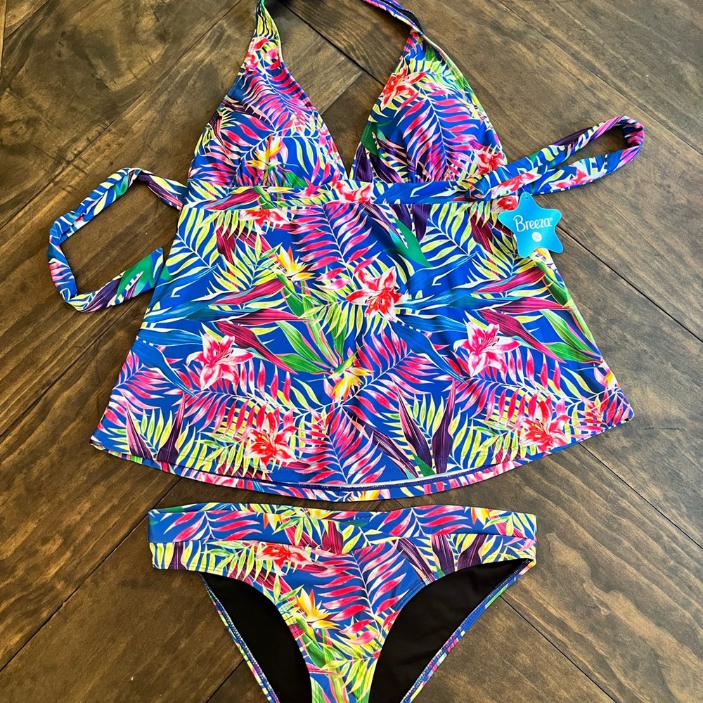 Breeza Women's Tankini Swimsuit Set- Top/Bottom